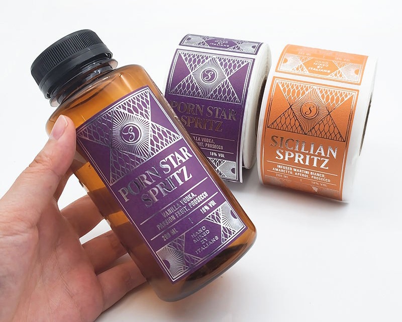 Various custom label material and shape options