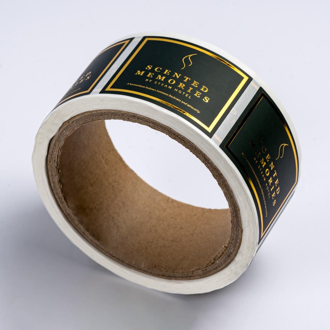 Gold Foil with black Sticker