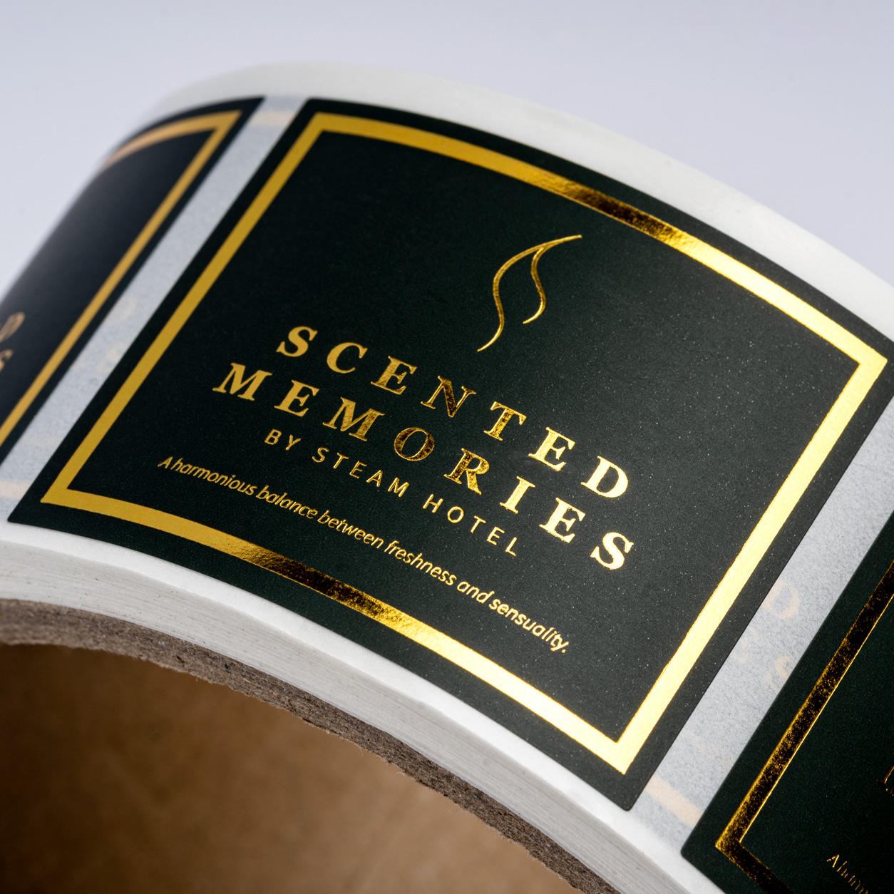 Gold Foil with black Sticker