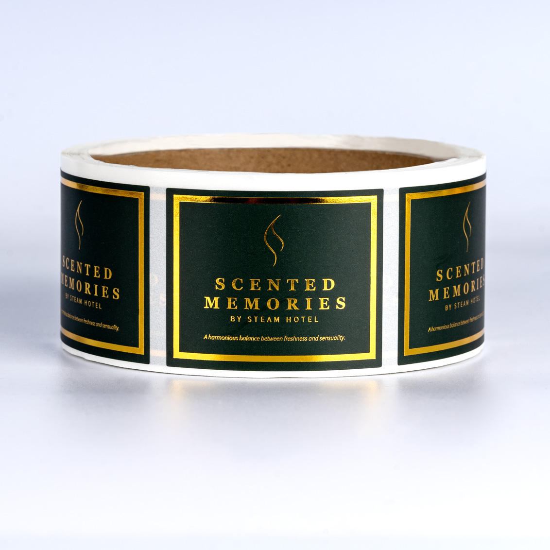 Gold Foil with black Sticker