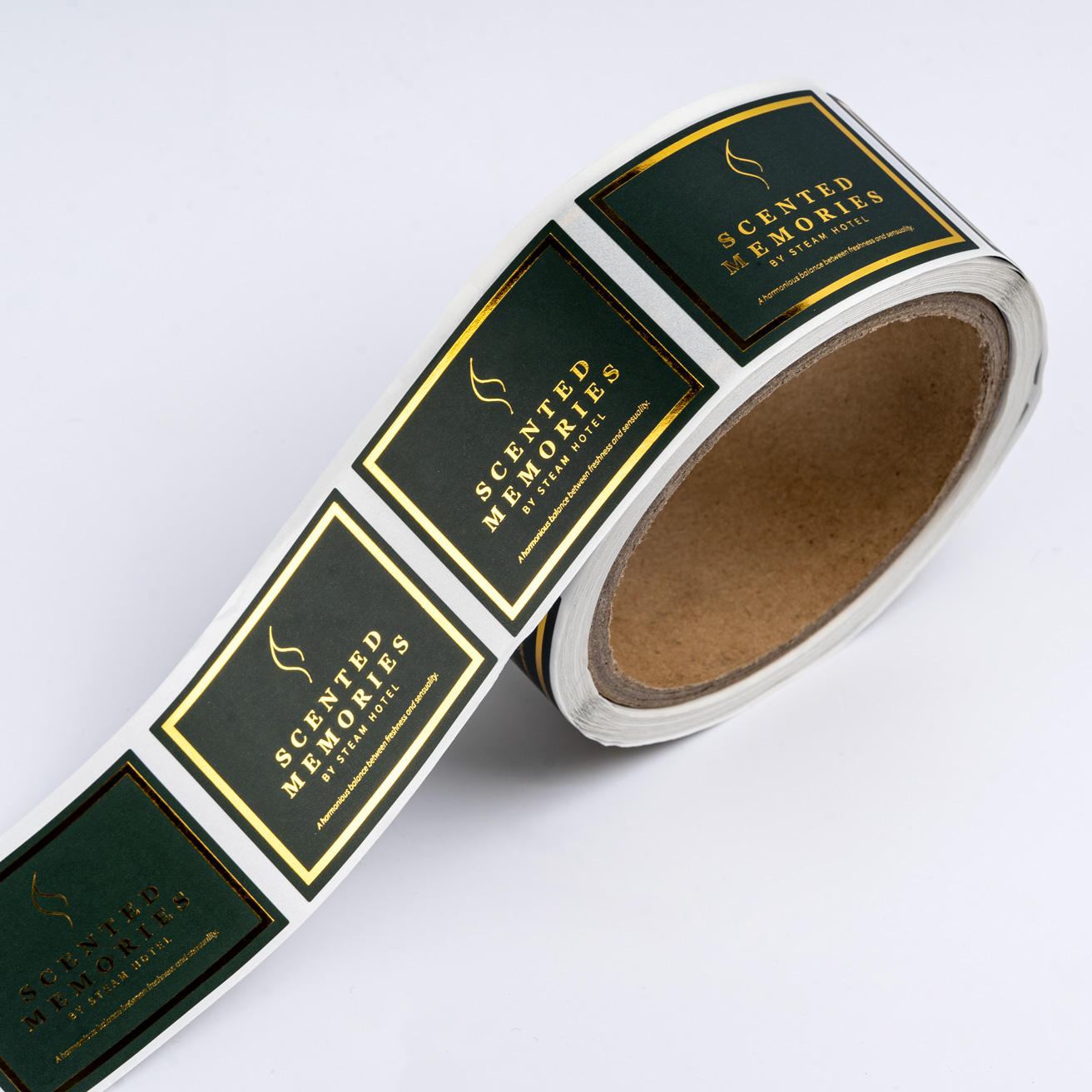 Gold Foil with black Sticker