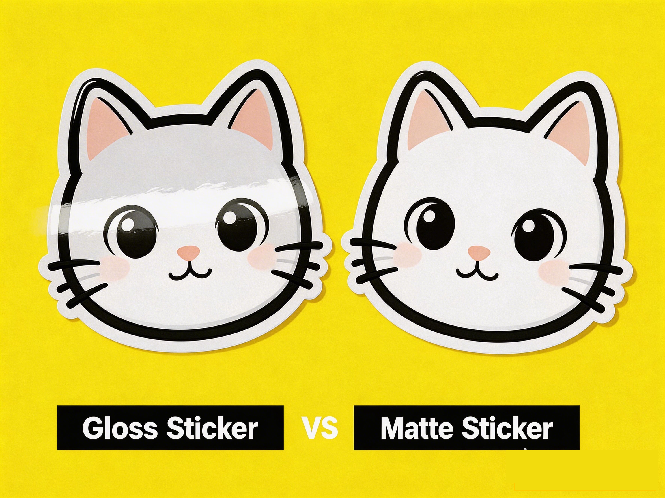 Matte vs Glossy Stickers: How to choose Right Finish for Your Brand?