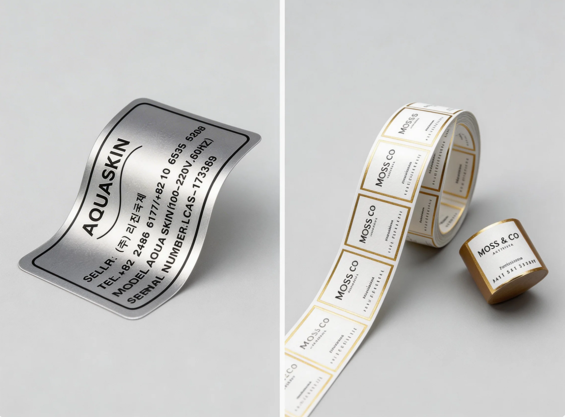 Matte Silver Label and Matte Label Matte Silver Label and Matte Label