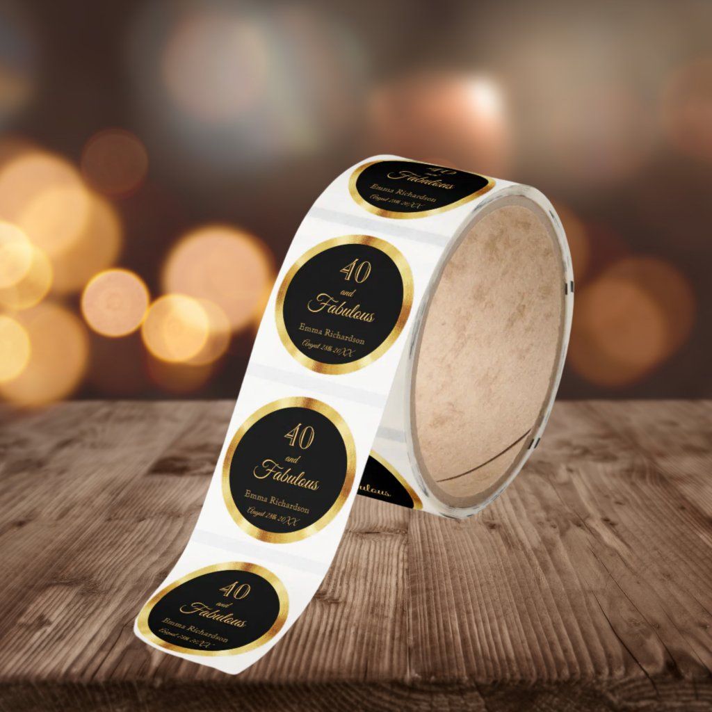 Gold Foil with Black Sticker